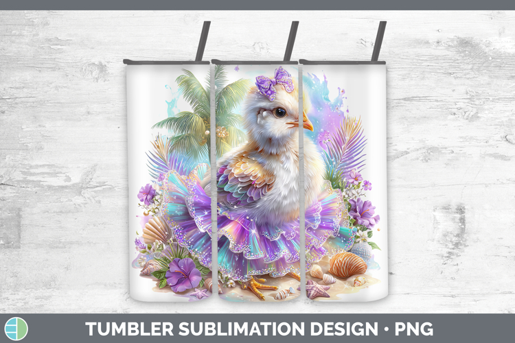 Guinea Hen Tumbler Farm Beach Sublimation 20 oz Skinny Tumbl