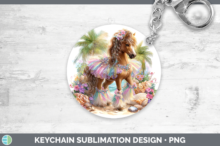 Horse Keychain Farm Beach Sublimation Keyring Designs