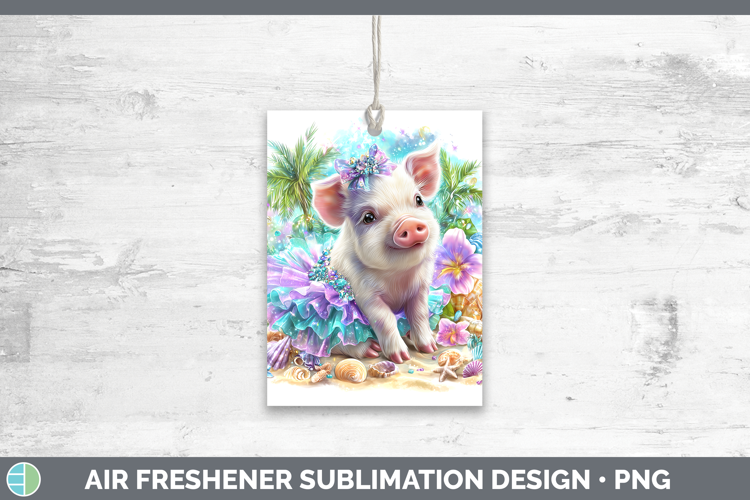 Pig Air Freshener Farm Beach Sublimation Car Freshener Desig