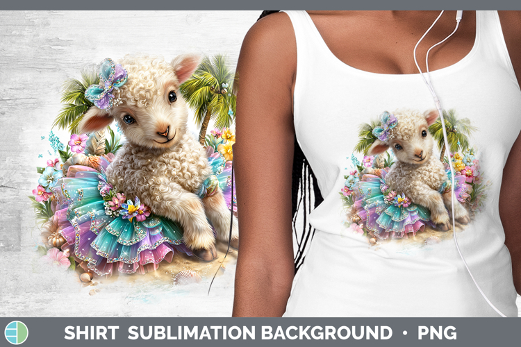 Sheep Shirt Farm Beach Sublimation Background Designs