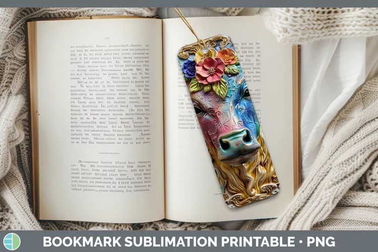 Farm Bull Bookmark Sublimation Printable Designs