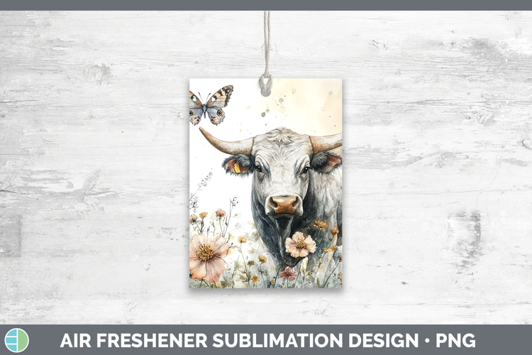Farm Butterflies Bull Air Freshener Sublimation Car Freshene