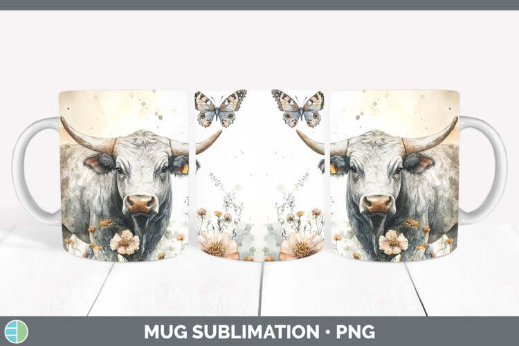 GorgeousFarm Butterflies Mug Wrap design.