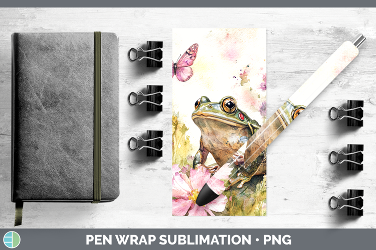 Farm Butterflies Bullfrog Pen Wrap Sublimation Pen Designs