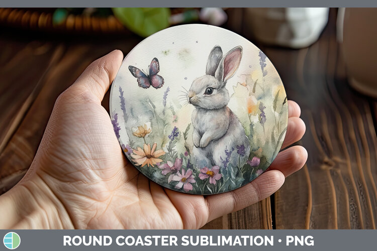 GorgeousFarm Butterflies Round Coaster design.
