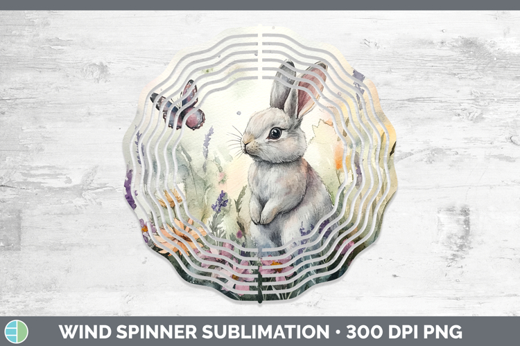 Farm Butterflies Bunny Wind Spinner Sublimation Spinner Desi