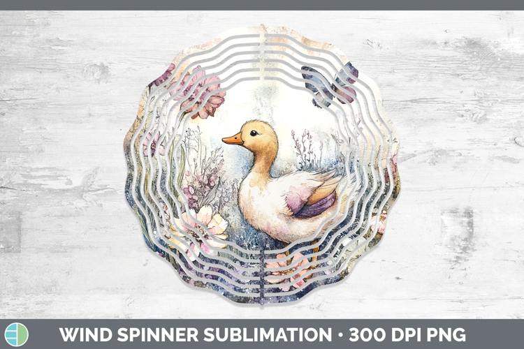 Farm Butterflies Duck Wind Spinner Sublimation Spinner Desig