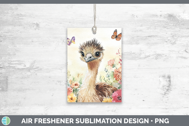 Farm Butterflies Emu Air Freshener Sublimation Car Freshener