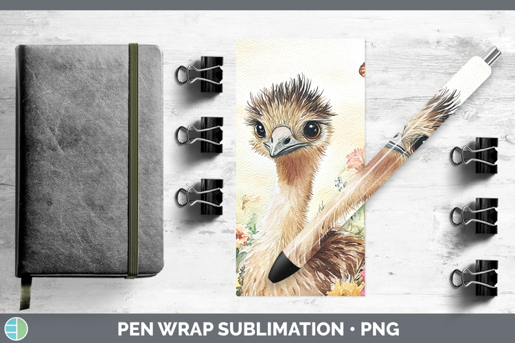Farm Butterflies Emu Pen Wrap Sublimation Pen Designs