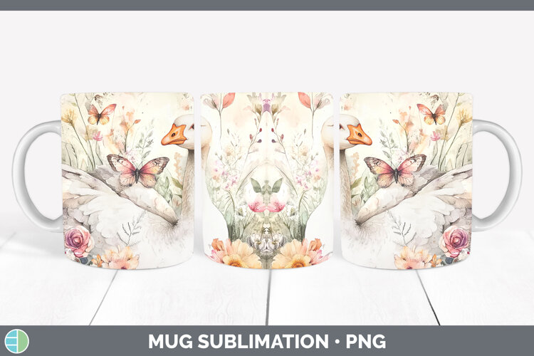 GorgeousFarm Butterflies Mug Wrap design.