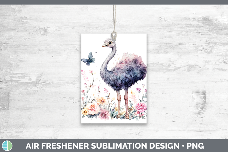 Farm Butterflies Ostrich Air Freshener Sublimation Car Fresh