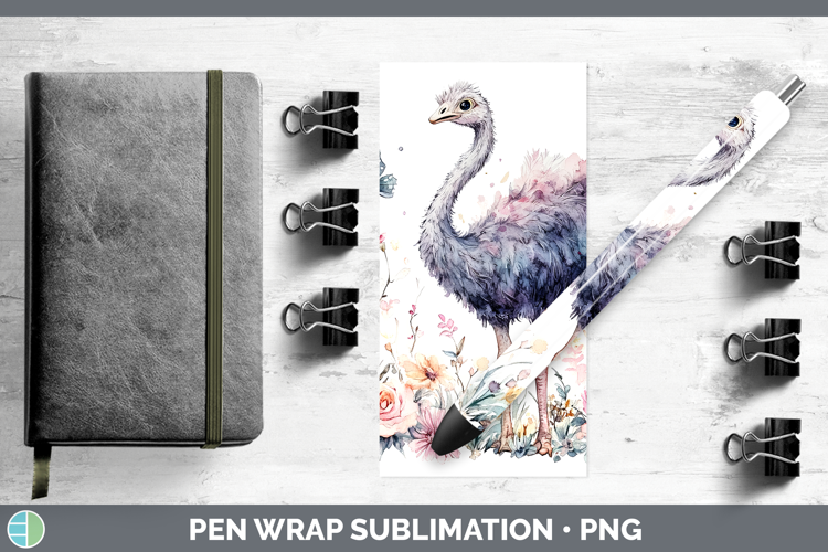 Farm Butterflies Ostrich Pen Wrap Sublimation Pen Designs