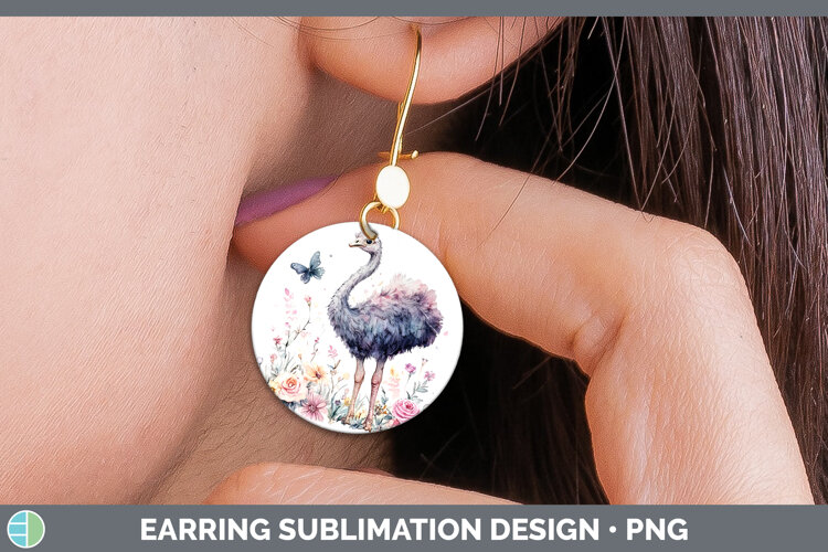 GorgeousFarm Butterflies Round Earrings design.