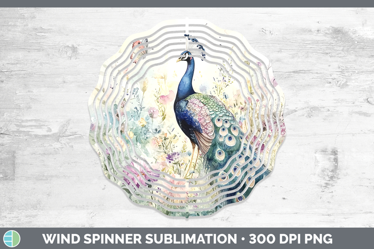 Farm Butterflies Peacock Wind Spinner Sublimation Spinner De