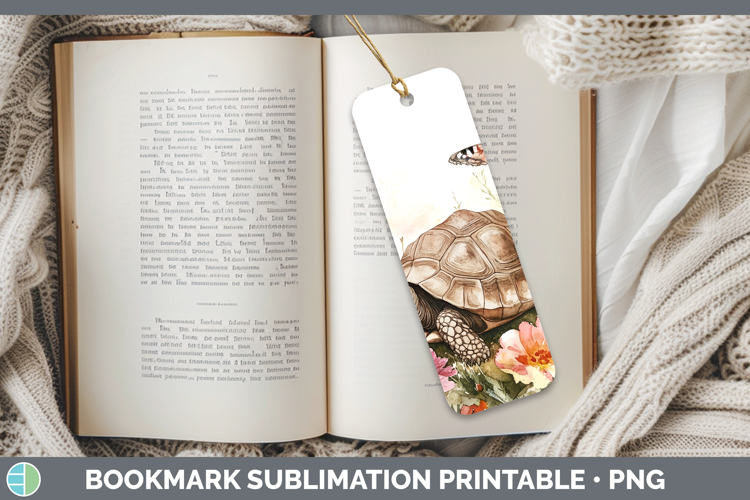 Farm Butterflies Tortoise Bookmark Sublimation Printable Des