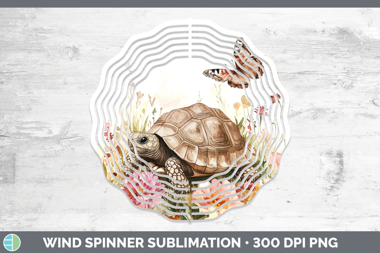 Farm Butterflies Tortoise Wind Spinner Sublimation Spinner D