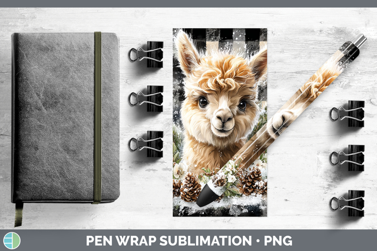 GorgeousFarm Checker Christmas Pen Wrap design.