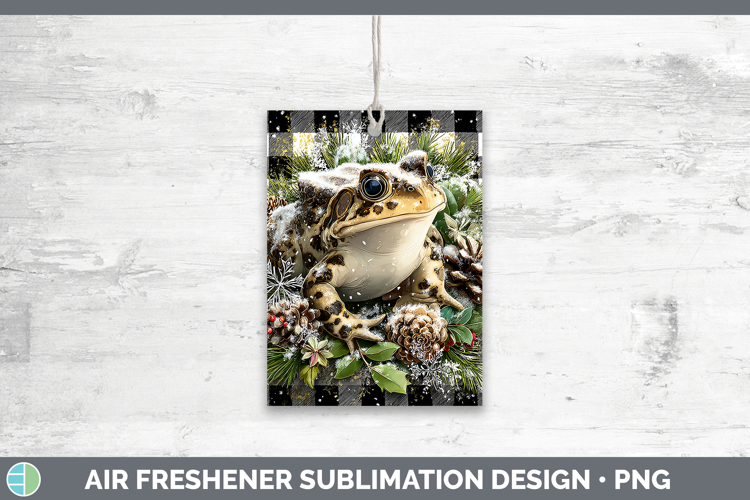 Bullfrog Farm Checker Christmas Air Freshener Sublimation De