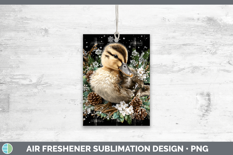 Duck Farm Checker Christmas Air Freshener Sublimation Design