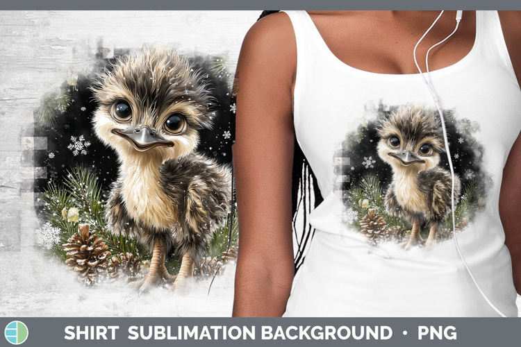 Emu Farm Checker Christmas Shirt Sublimation Design