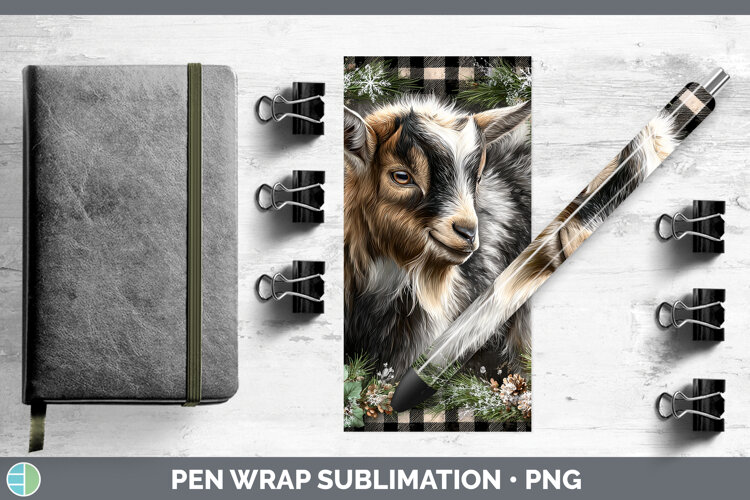 GorgeousFarm Checker Christmas Pen Wrap design.