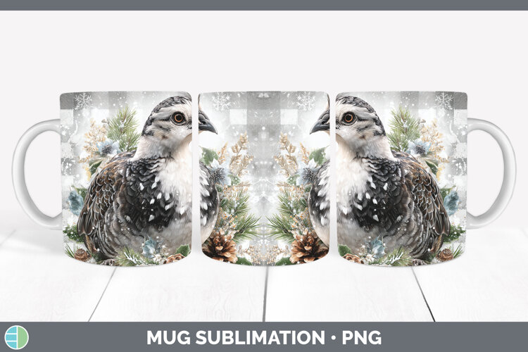 GorgeousFarm Checker Christmas Mug Wrap design.