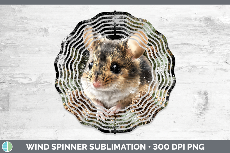 Mouse Farm Checker Christmas Wind Spinner Sublimation Design