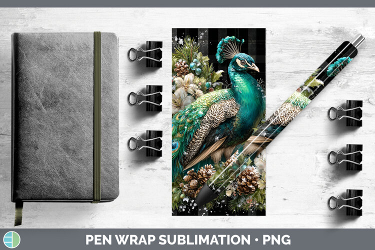 GorgeousFarm Checker Christmas Pen Wrap design.