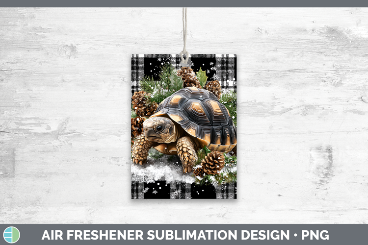 Tortoise Farm Checker Christmas Air Freshener Sublimation De