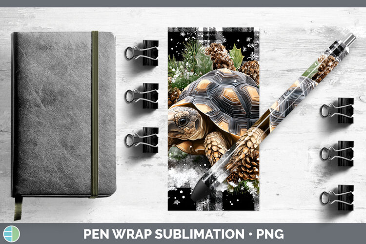 GorgeousFarm Checker Christmas Pen Wrap design.