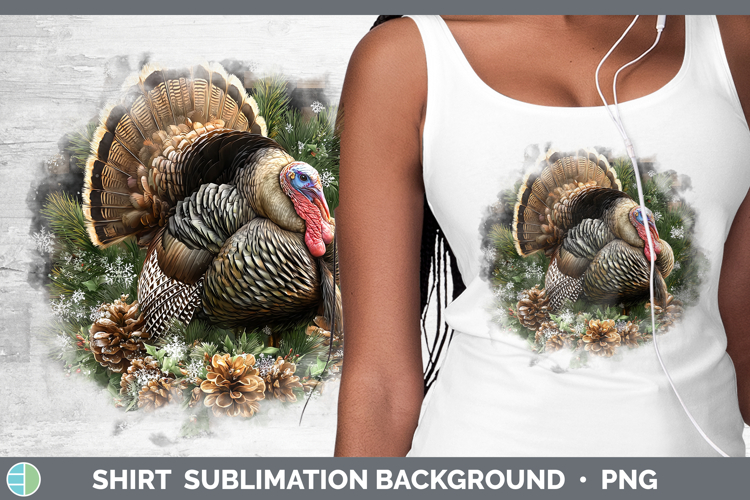 Turkey Farm Checker Christmas Shirt Sublimation Design