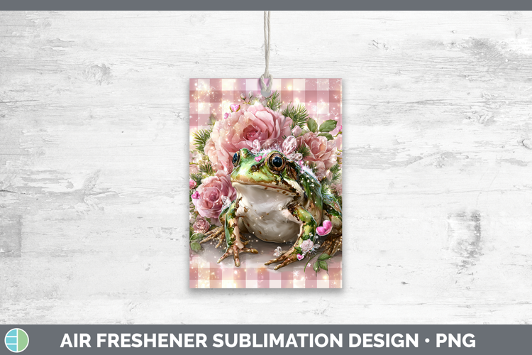 Bullfrog Farm Checker Valentine Air Freshener Sublimation De