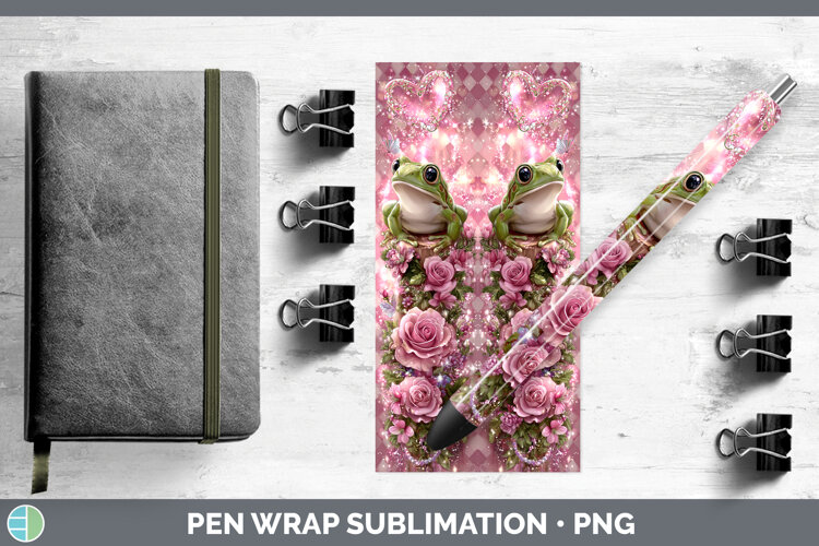 GorgeousFarm Checker Valentine Pen Wrap design.