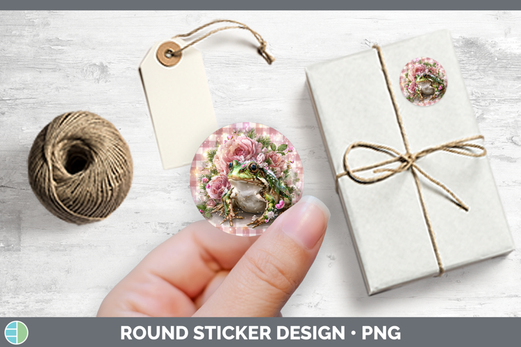 Bullfrog Farm Checker Valentine Stickers Design