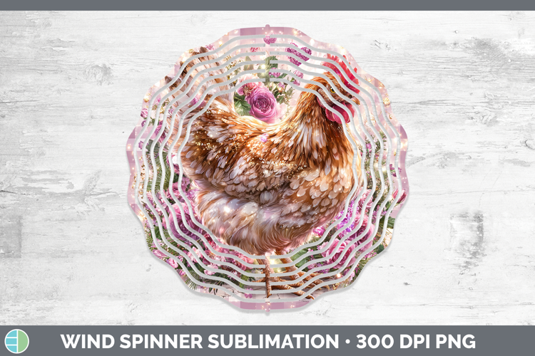 Chicken Farm Checker Valentine Wind Spinner Sublimation Desi