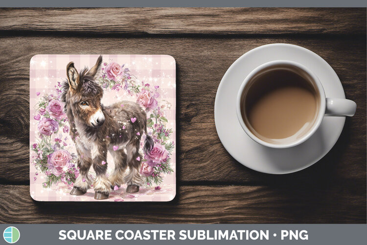 GorgeousFarm Checker Valentine Square Coaster design.