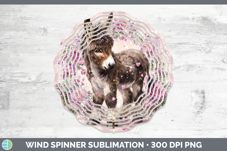 Donkey Farm Checker Valentine Wind Spinner Sublimation Desig