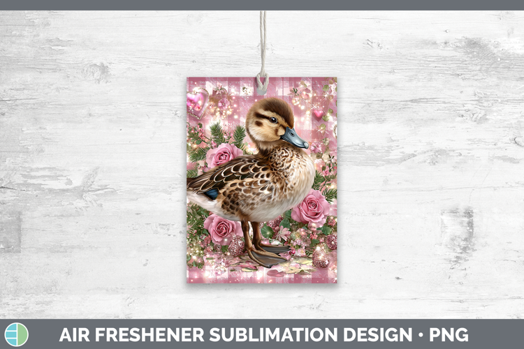 Duck Farm Checker Valentine Air Freshener Sublimation Design