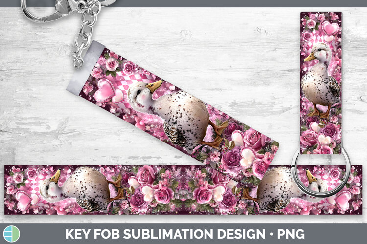 GorgeousFarm Checker Valentine Key Fob design.