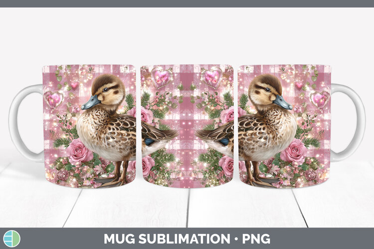 GorgeousFarm Checker Valentine Mug Wrap design.