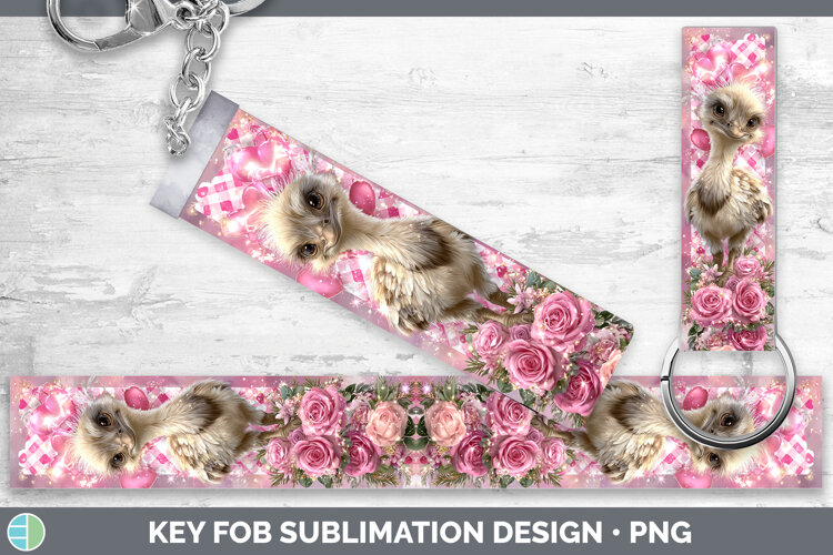 GorgeousFarm Checker Valentine Key Fob design.