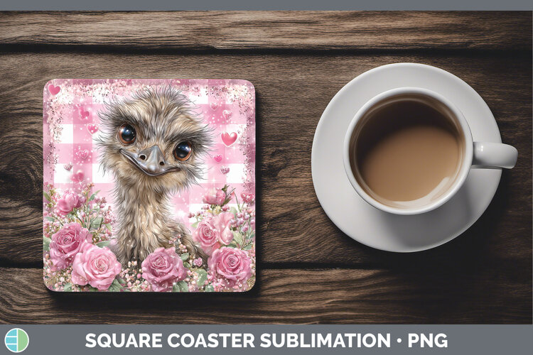 GorgeousFarm Checker Valentine Square Coaster design.