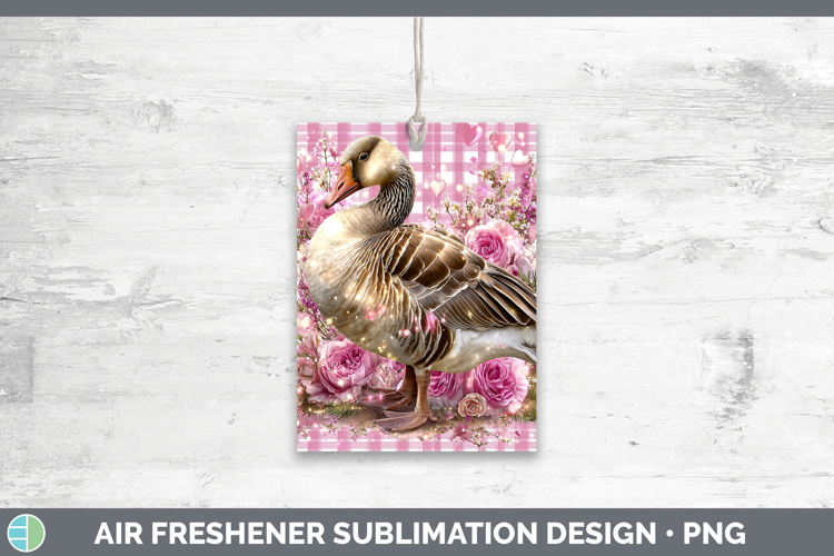 Goose Farm Checker Valentine Air Freshener Sublimation Desig