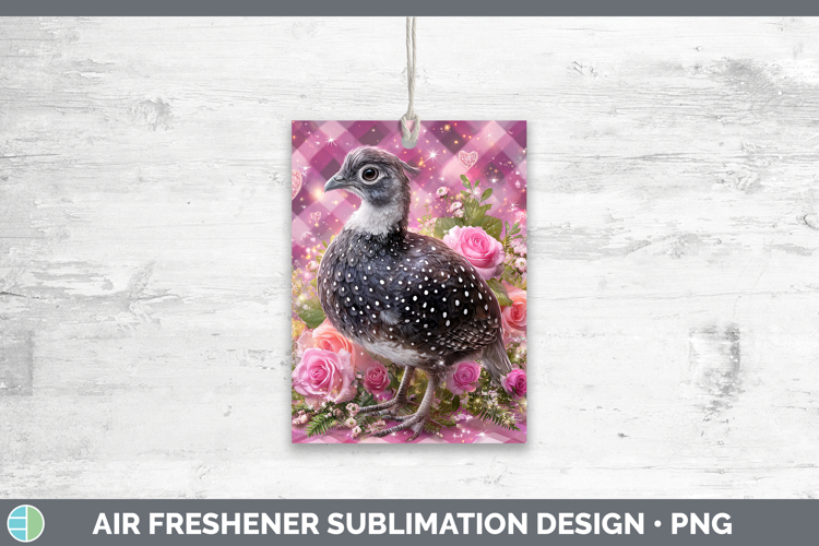 Guinea Hen Farm Checker Valentine Air Freshener Sublimation