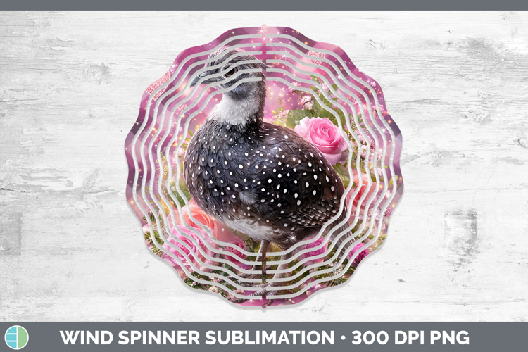 Guinea Hen Farm Checker Valentine Wind Spinner Sublimation D