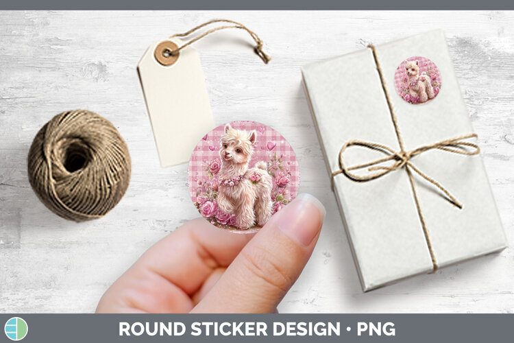 GorgeousFarm Checker Valentine Stickers design.