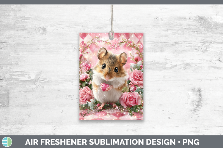 Mouse Farm Checker Valentine Air Freshener Sublimation Desig