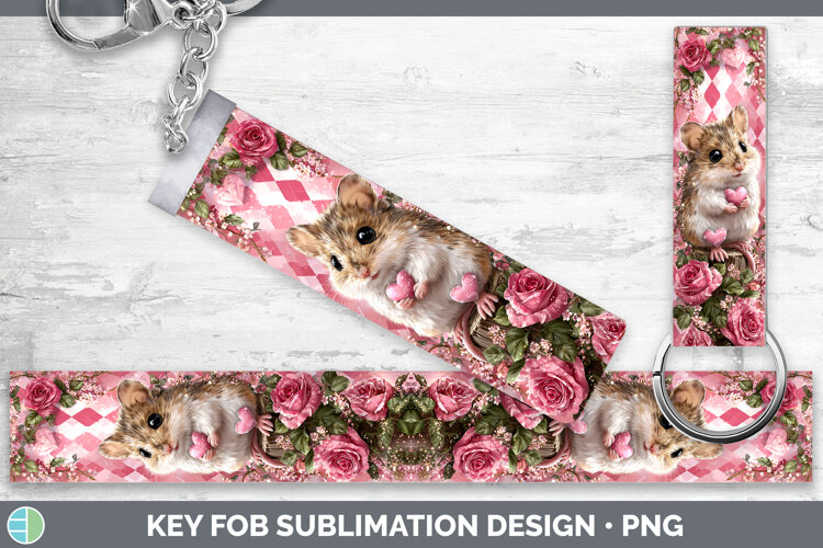 GorgeousFarm Checker Valentine Key Fob design.