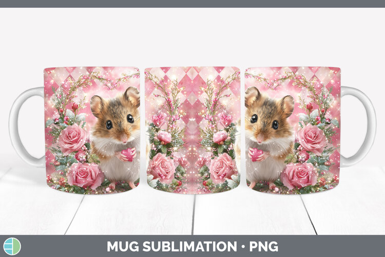 GorgeousFarm Checker Valentine Mug Wrap design.