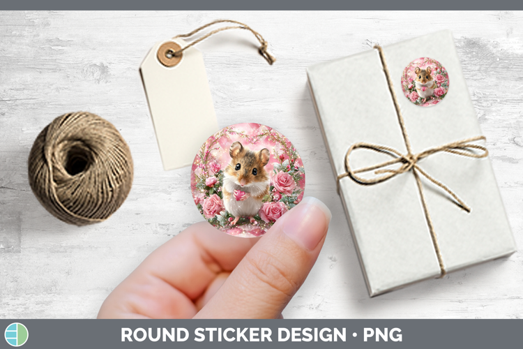 Mouse Farm Checker Valentine Stickers Design